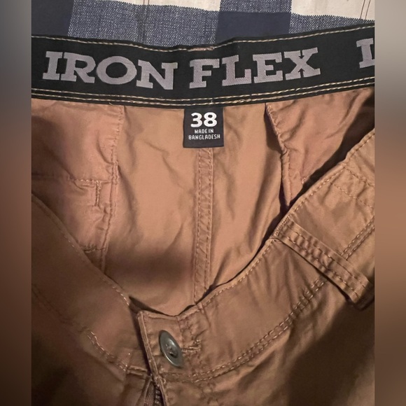IRON FLEX Mens Shorts Size: 38 Waist Color: Desert Camel 10” Inseam EUC - Picture 5 of 7